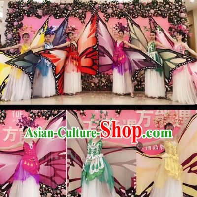 Beautiful Butterfly Dance Costumes Giant Wings Dancing Costume Wings
