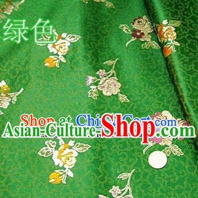 Traditional Chinese Royal Pattern Green Brocade Tang Suit Fabric Silk Fabric Asian Material