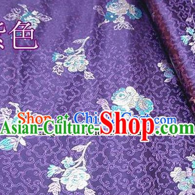 Traditional Chinese Royal Pattern Purple Brocade Tang Suit Fabric Silk Fabric Asian Material