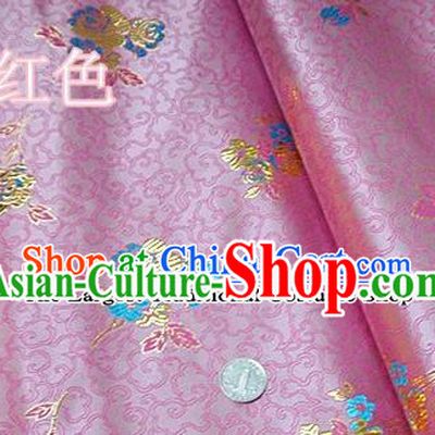 Traditional Chinese Royal Pattern Pink Brocade Tang Suit Fabric Silk Fabric Asian Material