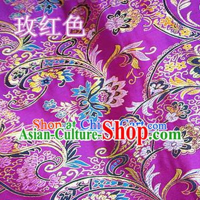 Traditional Chinese Royal Pattern Purple Brocade Tang Suit Fabric Silk Fabric Asian Material