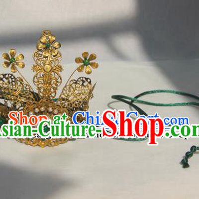 Traditional Chinese Ancient Niche Hair Accessories Prince Hairdo Crown Headwear for Men