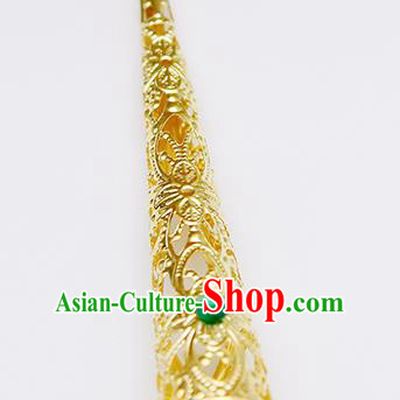 Chinese Traditional Finger Accessories Ancient Palace Lady Golden Fingernail Wrap for Women