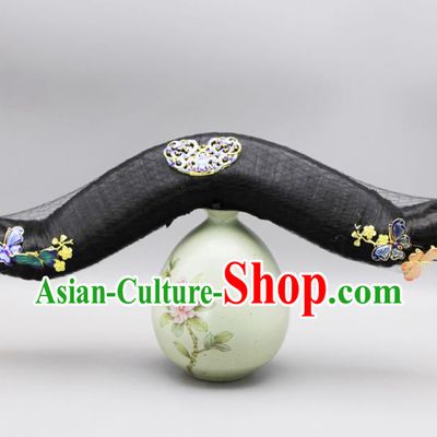 Chinese Traditional Qing Dynasty Hair Accessories Ancient Manchu Princess Wigs and Hairpins for Women