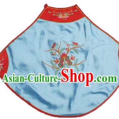 Chinese Traditional Underwear Ancient Costume Embroidered Blue Bellyband for Women