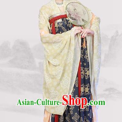Chinese Traditional Ancient Historical Hanfu Dress Tang Dynasty Imperial Consort Costumes for Women