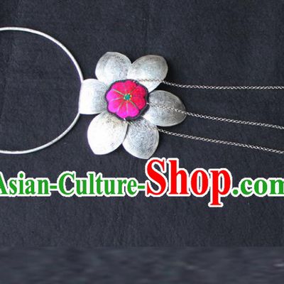 Chinese Traditional Accessories Yunnan Minority Sliver Necklace for Women