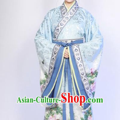 Traditional Chinese Han Dynasty Princess Costume Ancient Hanfu Curving Front Robe for Women