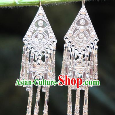 Chinese Traditional Ethnic Earrings Yunnan National Minority Ear Accessories for Women