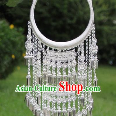 Chinese Traditional Miao Minority Tassel Necklace Ethnic Accessories for Women