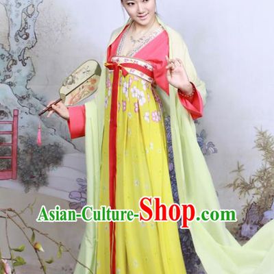 Chinese Traditional Tang Dynasty Imperial Consort Historical Costumes Ancient Peri Goddess Hanfu Dress for Women