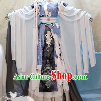 Ancient China Cosplay Han Dynasty Swordsman Costumes Royal Prince Clothing for Men