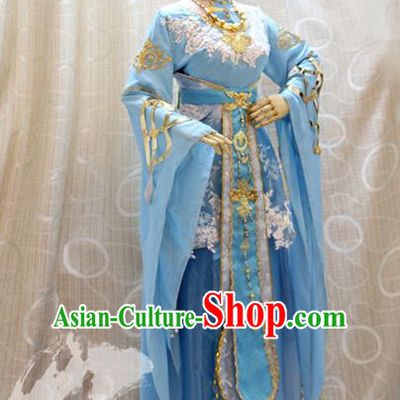 Ancient Traditional China Cosplay Tang Dynasty Palace Princess Costumes Complete Set for Women