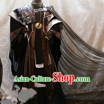 Ancient China Cosplay Royal Emperor Costumes Swordsman Embroidered Clothing for Men