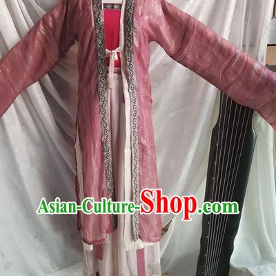 Ancient Chinese Song Dynasty Young Lady Costume, Ancient China Embroidered Clothing for Women
