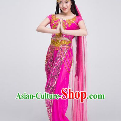 Traditional India Dance Costume, Asian Indian Belly Dance Clothing for Women