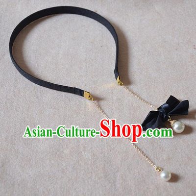 European Western Vintage Hair Accessories Renaissance Bride Black Hair Clasp for Women