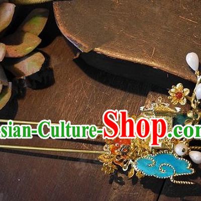 Chinese Handmade Classical Wedding Hairpins Ancient Hanfu Hair Accessories Hair Clip for Women