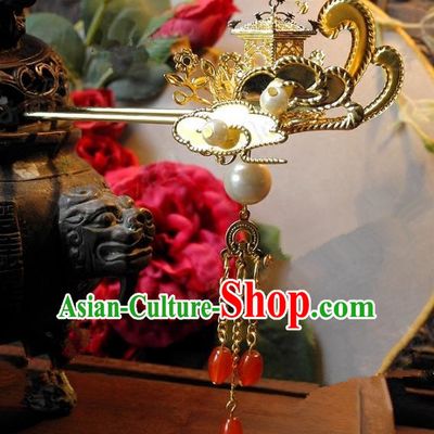 Chinese Handmade Classical Hairpins Ancient Hanfu Step Shake Headdress Hair Accessories for Women
