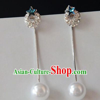 European Western Bride Vintage Accessories Eardrop Renaissance Crystal Earrings for Women