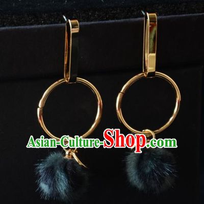 European Western Bride Vintage Accessories Green Venonat Eardrop Renaissance Earrings for Women