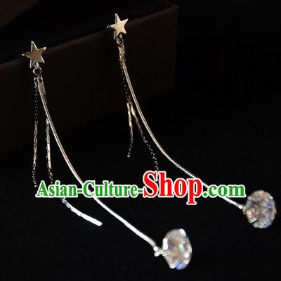 European Western Bride Vintage Accessories Crystal Eardrop Renaissance Earrings for Women