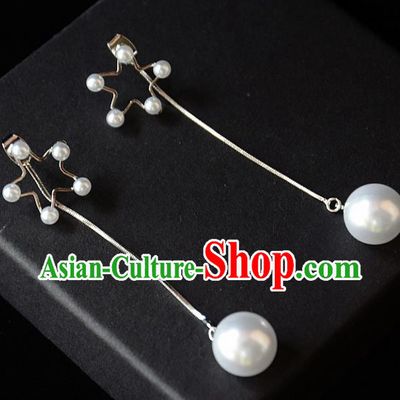 European Western Bride Vintage Accessories Pearls Eardrop Renaissance Earrings for Women