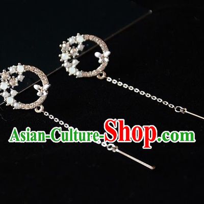 European Western Bride Vintage Accessories Crystal Butterfly Eardrop Renaissance Earrings for Women