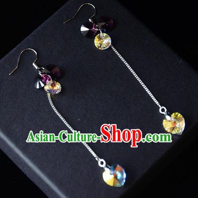 European Western Bride Vintage Crystal Eardrop Accessories Renaissance Earrings for Women
