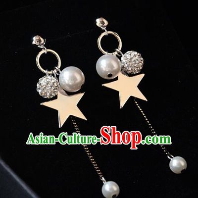 European Western Bride Vintage Accessories Eardrop Renaissance Star Earrings for Women
