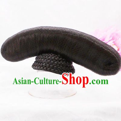 Handmade Chinese Ancient Wig Palace Qing Dynasty Palace Lady Wiggery Chignon for Women