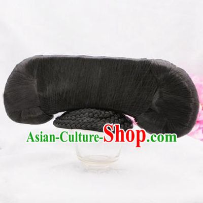 Handmade Chinese Ancient Wig Palace Qing Dynasty Palace Lady Wiggery Chignon for Kids