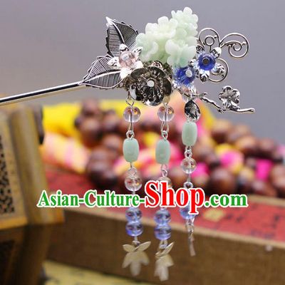 Handmade Chinese Ancient Princess Hair Accessories Tassel Step Shake Hairpins for Women