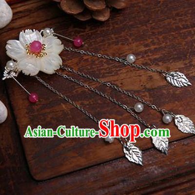 Traditional Handmade Chinese Ancient Classical Hair Accessories Shell Flowers Hairpins for Women
