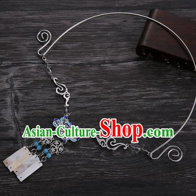 Handmade Chinese Ancient Accessories Bride Cloisonne Necklace for Women