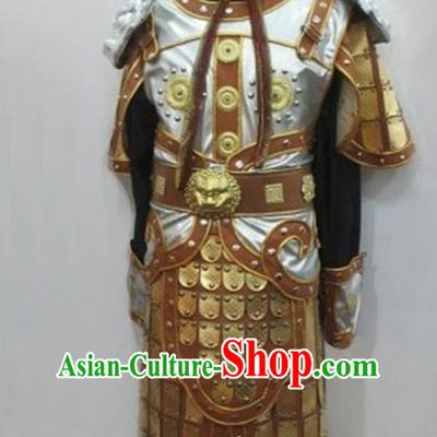 Traditional Ancient Chinese General Helmet and Armour Clothing for Men
