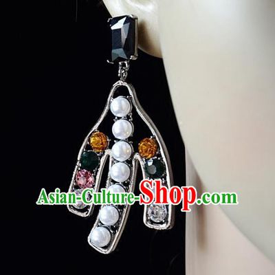 European Western Bride Vintage Exaggerated Earbob Accessories Renaissance Earrings for Women