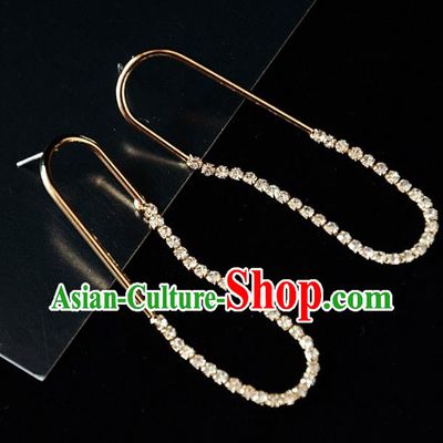 European Western Bride Vintage Accessories Renaissance Crystal Bohemia Earrings for Women