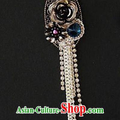 European Western Bride Accessories Renaissance Crystal Vintage Earrings for Women