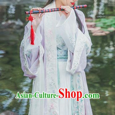 China Ancient Fairy Clothing Tang Dynasty Palace Princess Embroidered Costume for Women