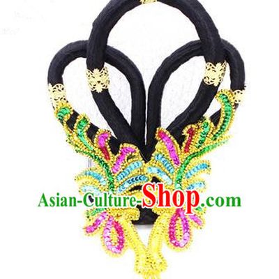 Handmade Asian Chinese Ancient Palace Lady Fairy Hair Accessories Wig and Hairpins for Kids