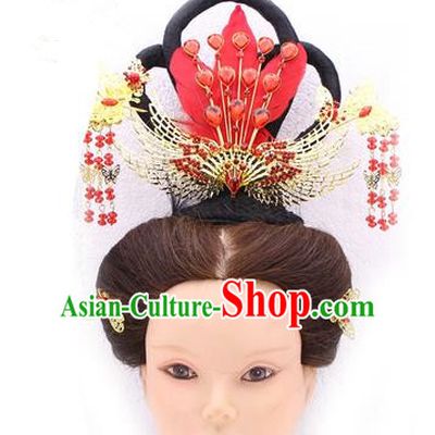 Handmade Asian Chinese Ancient Fairy Hair Accessories Wig and Hairpins for Kids