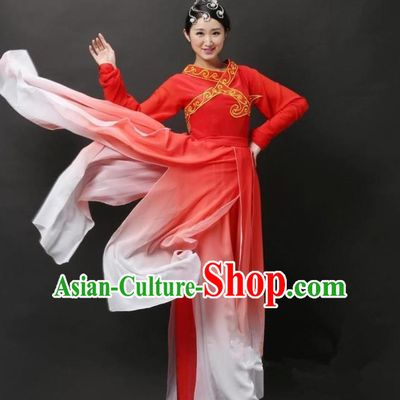 Traditional Chinese Classical Yangge Dance Costume, China Folk Dance Red Clothing for Women