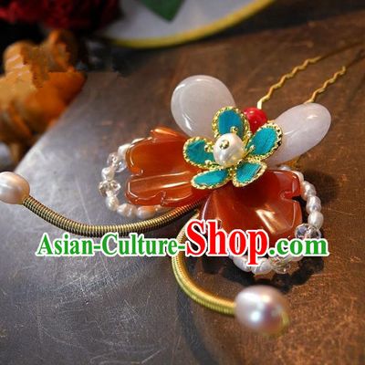 Chinese Handmade Classical Hair Accessories Butterfly Hairpins Ancient Wedding Hair Clip Headdress for Women