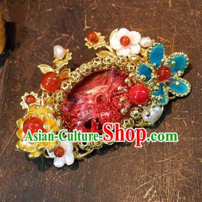 Asian Chinese Traditional Handmade Brooch Jewelry Accessories Palace Lady Breastpin for Women
