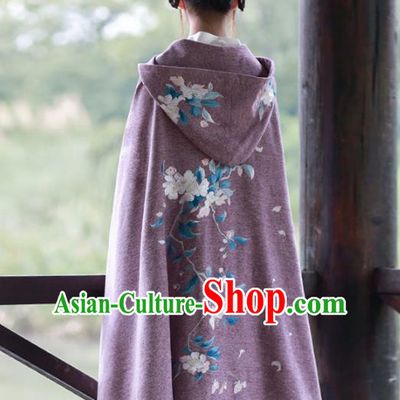 Traditional Chinese Ancient Ming Dynasty Princess Costume Embroidered Hanfu Cloak for Women