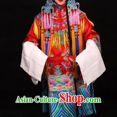 Traditional Chinese Beijing Opera Actress Costume Peking Opera Imperial Concubine Embroidered Red Clothing for Women