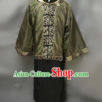 Traditional Chinese Stage Performance Costume Ancient Qing Dynasty Master Clothing for Men