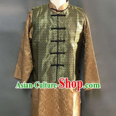 Traditional Chinese Stage Performance Costume Ancient Qing Dynasty Royal Highness Clothing for Men