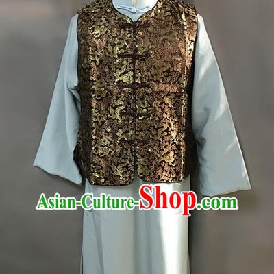 Traditional Chinese Stage Performance Costume Ancient Qing Dynasty Royal Highness Long Robe for Men